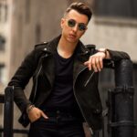 Blouson Moto Dark Olive Suede Saturday