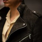 Blouson Moto Dark Olive Suede Saturday – Image 4