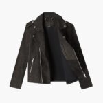 Blouson Moto Dark Olive Suede Saturday – Image 6