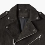 Blouson Moto Dark Olive Suede Saturday – Image 8