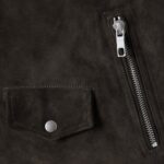 Blouson Moto Dark Olive Suede Saturday – Image 9
