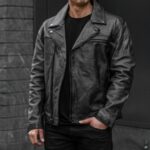 Blouson Moto Tuesday Noir Effet Vieilli – Image 2