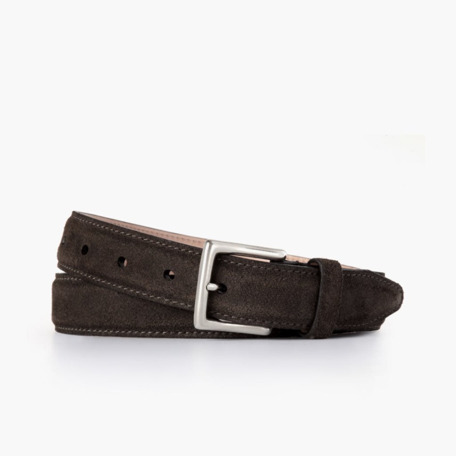 Ceinture En Cuir Classique Pour Femme En Daim Olive Foncé Mardi – Image 2