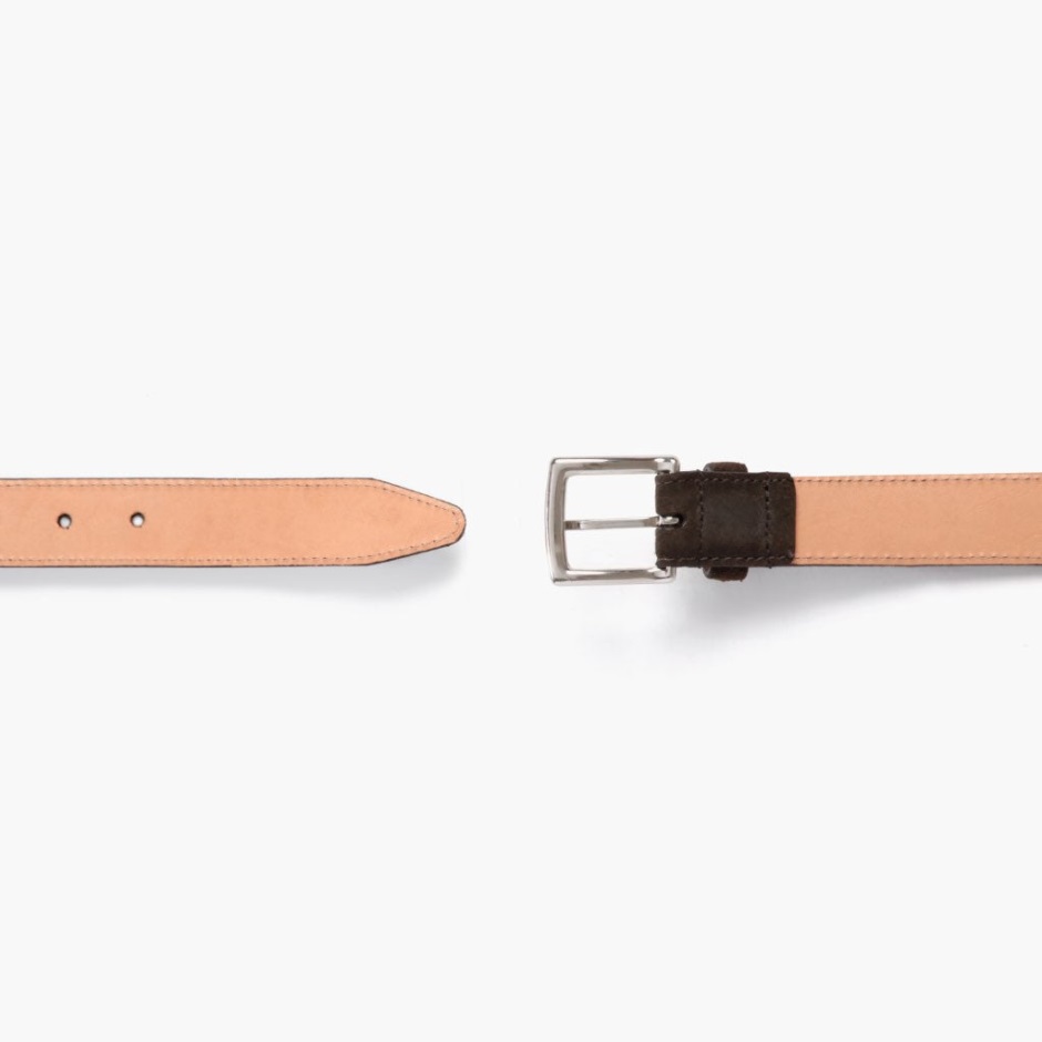 Ceinture En Cuir Classique Pour Femme En Daim Olive Foncé Mardi – Image 4