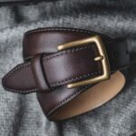 Ceinture En Cuir Classique Pour Femme Mercredi Marron – Image 8