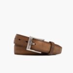 Ceinture En Cuir Classique Pour Hommes Cuivré Brûlé Samedi