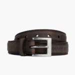 Ceinture En Cuir Classique Pour Hommes De Tabac Lundi