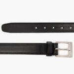 Ceinture En Cuir Classique Pour Hommes Dimanche Noir – Image 3