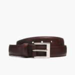 Ceinture En Cuir Classique Pour Hommes Mardi Marron – Image 2