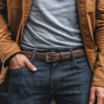 Ceinture En Cuir Classique Pour Hommes Old English Samedi – Image 5