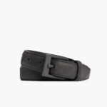 Ceinture En Cuir Classique Pour Hommes Samedi Noir Mat – Image 2