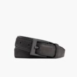 Ceinture En Cuir Classique Pour Hommes Samedi Noir Mat