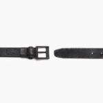Ceinture En Cuir Classique Pour Hommes Samedi Noir Mat – Image 4