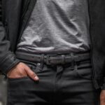 Ceinture En Cuir Classique Pour Hommes Samedi Noir Mat – Image 5