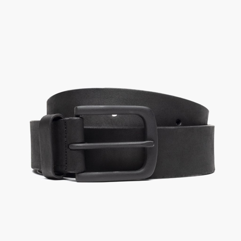 Ceinture En Cuir Héritage Noir Mat Pour Hommes Dimanche – Image 2
