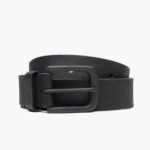 Ceinture En Cuir Héritage Noir Mat Pour Hommes Dimanche