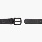 Ceinture En Cuir Héritage Noir Mat Pour Hommes Dimanche – Image 4