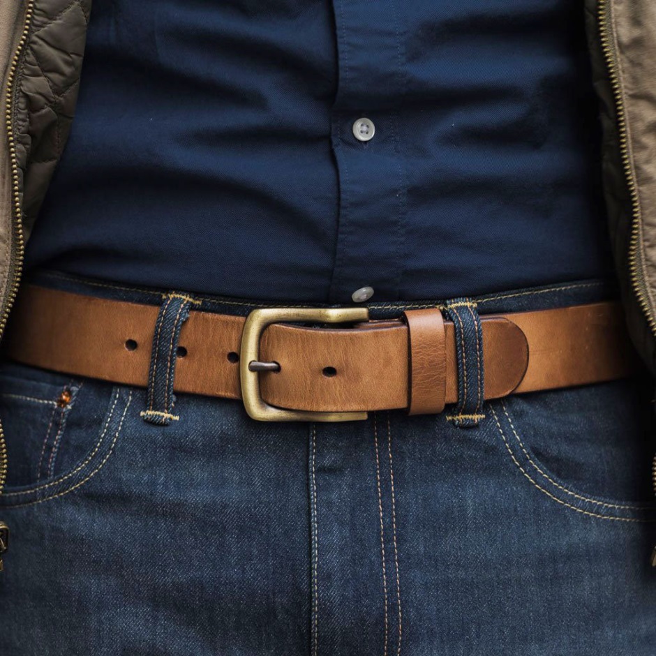 Ceinture En Cuir Héritage Pour Hommes Mardi Naturel – Image 4