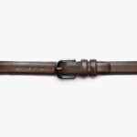Ceinture En Cuir Raffiné Pour Homme Café Noir Mercredi – Image 3