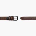 Ceinture En Cuir Raffiné Pour Homme Café Noir Mercredi – Image 4