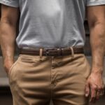 Ceinture En Cuir Raffiné Pour Homme Café Noir Mercredi – Image 5