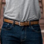 Ceinture En Cuir Raffiné Pour Hommes Du Dimanche Caramel – Image 5