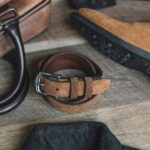 Ceinture En Cuir Raffiné Pour Hommes En Daim Cognac Samedi – Image 8