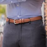 Ceinture En Cuir Raffiné Pour Hommes Jeudi Châtaignier – Image 4