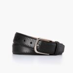 Ceinture En Cuir Richelieu Pour Hommes Mercredi Noir – Image 2