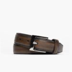 Jeudi Café Noir Ceinture En Cuir Classique Pour Hommes