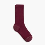 Jeudi Sodello Classic Crew Sock Oxblood Femme