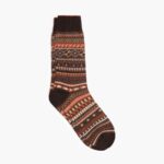 Mardi Sodello Geo Chaussette Pour Hommes Burnt Cramoisi – Image 2