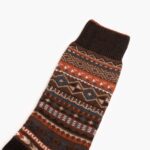 Mardi Sodello Geo Chaussette Pour Hommes Burnt Cramoisi – Image 3