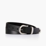 Mercredi Ceinture Western Femme En Cuir Noir – Image 2