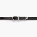 Mercredi Ceinture Western Femme En Cuir Noir – Image 3