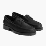 Mocassins Noirs Cousus à La Main Vendredi Mat – Image 2