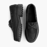 Mocassins Noirs Cousus à La Main Vendredi Mat – Image 4