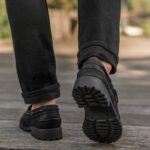 Mocassins Noirs Cousus à La Main Vendredi Mat – Image 7